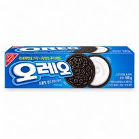 BTS bendradarbiavimo OREO Korėjietiški sumuštinių sausainiai 6 skoniai 100g #White Chocolate Flavor x 1box blue