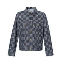 LOUIS VUITTON Distorted Damier Denim Jacket 1A8WBL 52 juoda