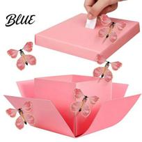 Butterfly Gift Box for Birthday Explosion Box DIY Surprise Exploding Present Holder with 4 Flying Butterflies Birthday Anniversary Wedding, F