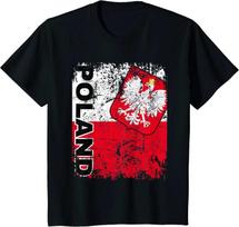 Distressed Vintage Polish Flag Polska T-Shirt 100% Cotton O-Neck Summer Short Sleeve Casual Men XS red