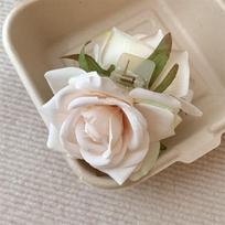Cloth Flower Hair Claw Peony Flower Large Shark Clip Creative Rose Hair Clip  Female style 4 white