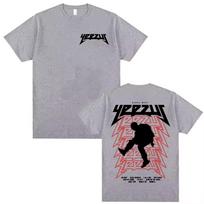 2026 Hot Sale Rapper Kanye West Yeezus Tour Album Merch T Shirt Men Women Hip Hop Harajuku T-shirt Retro Streetwear Unisex Cotton Short Sleeve Tops M gray