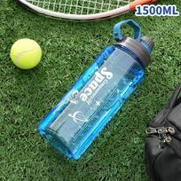 Nešiojamas Kelioninis Didelės Talpos Sportinis Vandens Butelis Be BPA, Sandarus, Plaktuvas, Plastikiniai Gėrimų Indai, Turas, Sporto Salė, Suaugusiems, Universalus 1500ml mėlyna