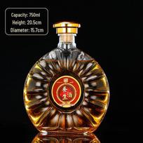 Aukštos kokybės 500ml/750ml Storas Stiklinis Vyno Butelis - Sandarus Užsienio Spiritiniams Gėrimams, Namų Virimui, XO Spiritui Laikyti