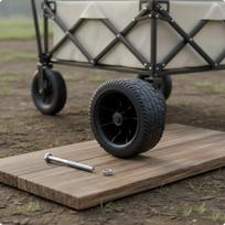 Camping Cart Wheel WearResistant Folding Wagon Smooth Rolling 5 Inch Narrow Standard 6 Inch Tank Wheel Thickened