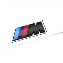 BMW M Performance 3D Emblema ABS Blizgus Juodas Priekinės Grotelės ir Galinės Bagažinės Emblemos Lipdukas M3 M5 X3 X5 Modeliams Automobilio Stiliaus Atnaujinimas 4.7x1.6cm matinė juoda spalva