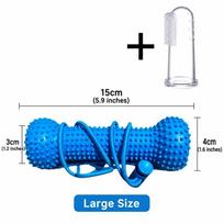 With Silicone Toothbrush Dual-Action Canine Dental Prop Dog Toothbrushing Toy  Pet Oral Care Large+Toothbrush