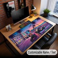 Custom Name Text Big Mouse Pad,GTA Soft Non Slip Extended Desk Mat For Home Office 30cmx80cm