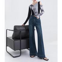 Denim Trousers for Women In Spring New Style Light Luxury High Waist Elastic Slimming Wide-leg Pants for Women 2XL