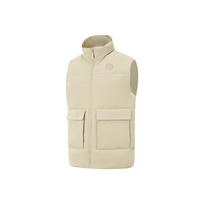 LiNing Sporto Tendencijų Serija Vėjui Atspari Vandeniui Atstumianti Stovinti Apykaklė Raidės Pūkinė Liemenė Vyriška liemenė AMRV047-5 L beige