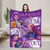 Huntrix HUNTRX Rumi Kpop Demonų Medžiotojai Antklodės Purios Šaunios Šiltos Mesti Antklodės Namams Žiemai 30x40in