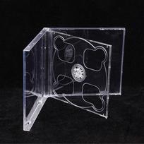 Hot Sale Square Transparent Bottom CD Box Empty CD Case PP Plastic Milky Transparent CD Case CD Case Capacity 2 Discs black