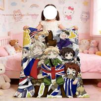 Antklodė Hetalia minkštas pledas pasaulio iškylai, lovai, sofai, namams, grupei, miegamajam, jaukus, šiltas, žvaigždės, patogus 75x90cm gray