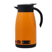 Automobilinis elektrinis virdulys 12V 24V Universalus 680 ml talpos vandens, kavos, maisto šildymui kelionėse black