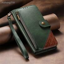 For Motorola Moto Edge 30 40 50 60 70 X70 Air Signature Neo Fusion 2024 2025 Pro 5G Wallet Case Flip Leather Cover Zipper Coin Pocket Soft  Full Body Moto X70 Air Pro žalia