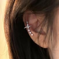Galaxy Collapse High-End Ear Cuff: Light Luxury, No Piercing Needed, Unique Design for Women brown