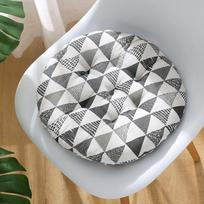Apvalus Futon Tatami Grindų Pagalvėlė - Sustorinta, Nemokamas Pristatymas, Langų Nišos Audinys, Sėdynė su Atlošu 30x30cm white