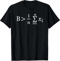 Funny Math - Be Greater Than Average T-Shirt M black