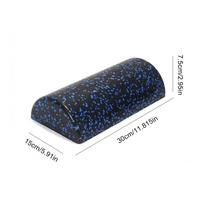 Half-Round Yoga Roller Massage Roller 30cm Semi-Circular Foam Roller Multi-Function Back Stretcher for Balance Training black