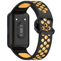 Breathable Silicone Strap For Samsung Galaxy Fit 3 Band Sport Bracelet Watchband Correa For Samsung Galaxy Fit 3 Belt Wristband Samsung Galaxy Fit 3 juoda balta spalva