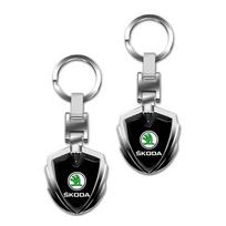 SKIF6 3D Metalinis Automobilio Logotipas Raktų Pakabukai Raktų Pakabukas Skoda Octavia Superb Rapid Kodiaq Karoq Fabia Kamiq Roomster Citigo Scala SCALA gray