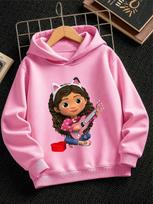 Playful Gabby's Dollhouse Pullover Hoodie Kids Summer Cute Crewneck Casual Age 3-14 160 white