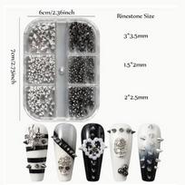 3D Metallic Finish Metal Nail Charms Cone Spike Nail Jewels  Home Nail Decoration DZ-127
