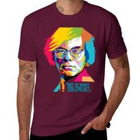 Andy Warhol In Posters Pop Art (Wpap) Tshirt Hippie Clothes Aesthetic Clothing Slim Fit T Shirts For Unisex L brown