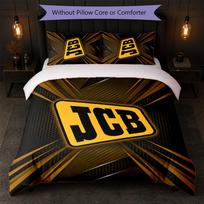 JCB Print 3Pcs Bedding Set Duvet Cover With Two Pillowcases Soft Bed Linen For Household Bedroom 135cm*200cm