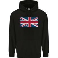 Distressed Union Jack Flag Great Britain Hoodie XXXL red