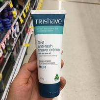 Trishave Men's Sensitive Skin Tea Tree Oil Shaving Cream 100g x 2 pcs 100g white