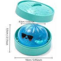 Glitter Shark Dumplings Squishy Toy Soft Slow Resilience Steamed Stuffed Bun Squishy Pinch Le Fidget With Steamer Gift