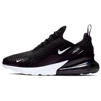 Nike Air Max 270 Canvas Abrasion Resistant Breathable Low top Air Cushion Casual Running Shoes Unisex Black White AH8050-002 40