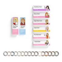 Color lenses Hapa Kristin 1day Cream Brown Secretive 10 pieces UV cut one-day prescription non-prescription 14.2mm (Cream 0.00) white