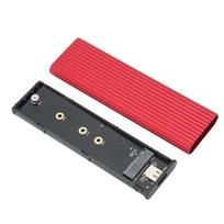 SSD korpusas M.2 NGFF SATA adapterio dėžutė B rakto B+M rakto išorinio kietojo disko dėklas, skirtas Win Xp 7 8 (Raudona ) (Neįtraukia kieto raudona