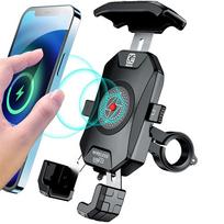 Motociklo telefono laikiklis, skirtas motociklų palaikymo telefonui, mobiliajam stovui, belaidžiam įkrovikliui, motociklui, mobiliajam telefonui M14-C1 NO Charger gray