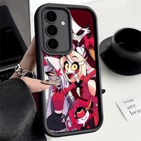 Phone Case for Samsung Galaxy A17 A16 A15 A14 A13 Hazbin Hotel Anime A56 A36 A26 A55 A35 A25 A54 A34 A24 A53 A33 A23 A07 A06 Samsung A06 5G gray