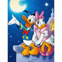 Disney deimantinė tapyba Antis Donaldas, ančiukė Daisy Mėnesienos romantiška iliustracija 5D PASIDARYK pats deimantinės tapybos siuvinėjimo rinkinys Apvalūs/kvadratiški deimantai Meno mozaika Namų dekoras Round 50x70cm