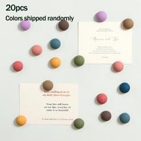 20 Magnetic Decorative Fridge Magnets Heart-Shaped / Mini Cheese / Coffee Bean / Macaron Bean Designs For Various Occasions gray