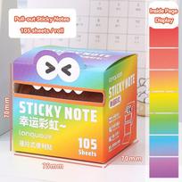 105Sheets/roll Pull-out Sticky Notes Student Languo Adhesive Colored Index label Stickers DIY Transparent Color Sticky Notes white