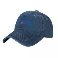 Pilatus Swiss Flag Logo Washed Cotton Baseball Cap Classic Fit Unisex Adjustable Hat Outdoor Sports Style beige