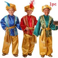 Aladino kostiumas vaikams iš poliesterio audinio scenos pasirodymams ir Helovino cosplay XL  (child) mėlyna