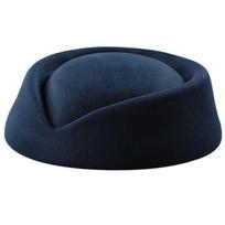 Vintažinio stiliaus stiuardesės kepuraitė-tabletinė, uniforminė stiuardesės kepuraitė, pasirodymams Dark blue