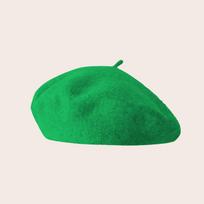 Solid Color Trend Beret Girl Winter Versatile Japanese Literary and Retro Painter Hat Female Autumn adjustable green