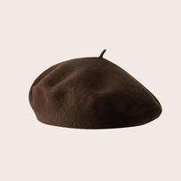 Solid Color Trend Beret Girl Winter Versatile Japanese Literary and Retro Painter Hat Female Autumn adjustable black