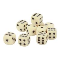 30PCS Dice Set 16MM Plastic 6 Sided Round Corners Dice   for Table Games Board Games beige