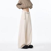 New trend Harajuku temperament lazy ins versatile high-quality trousers fashionable simple literary and popular 2XL white