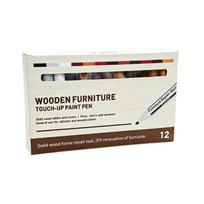 Wood Furniture Touch Up Paint Pen Set With 12 Wood-Tone Shades, Boxed Markers for Small Color Touch-Up Work on Tables, Chairs, Cabinets, Doors and 1 white