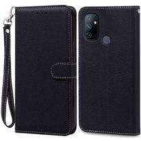 Nord N100 dėklas Oneplus Nord N100 dėklui Piniginė Atverčiamas Odinis Dangtelis Oneplus Nord N100 telefono dėklui Knygos tipo dangtelis Coque Oneplus Nord N100 black