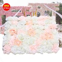 5 PCS Handmade Flower Wall Panels, 40x60cm Blush Pink Artificial Flower Decor, Realistic Floral Backdrop, Wedding Home Decor gray
